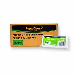 RAPIDCLEAN OFFICE/KITCHEN TIDY ROLLS/BIN LINERS 27L (50 BAGSX20 ROLLS)