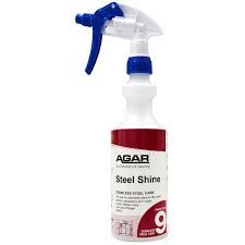 AGAR STEEL SHINE SCREEN PRINTED BOTTLE #9 500ML