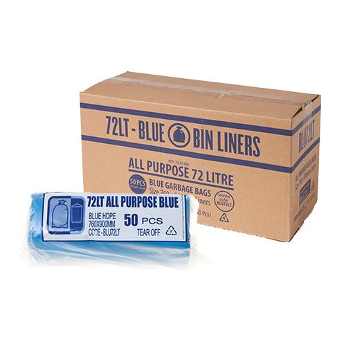 AUSTAR 72L BLUE GARBAGE BAGS ALL PURPOSE ROLL