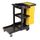 RUBBERMAID CLEANING CART WITH ZIPPERED YELLOW VINYL BAG