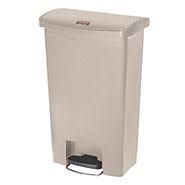 RUBBERMAID STREAMLINE RESIN STEP-ON FRONT CONTAINER BEIGE 50L