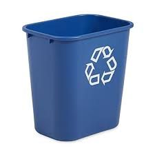 RUBBERMAID DESKSIDE RECYCLING CONTAINER 26L BLUE