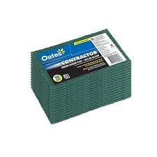 OATES SC-103V CONTRACTOR HEAVY DUTY GREEN SCOUR PAD - 15 PACK