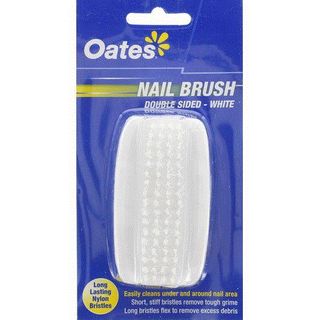 OATES DOUBLE SIDED NAIL BRUSH - WHITE