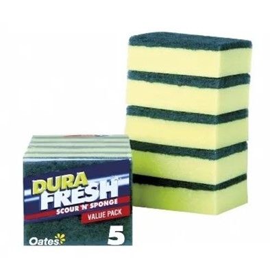 OATES DURAFRESH SCOUR SPONGE - 5 PACK