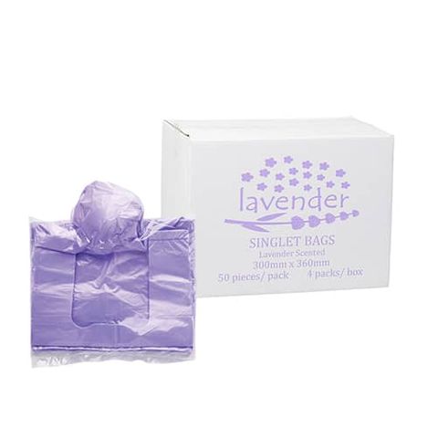 NAPPY BAG LAVENDER SCENTED 2000 BAGS per BOX