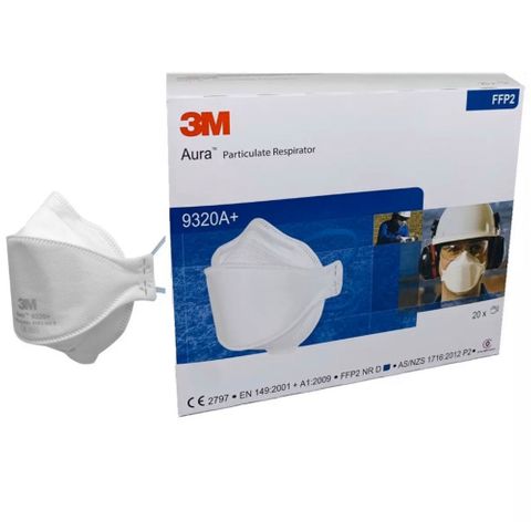 3M AURA PARTICULATE RESPIRATOR 9320A+P2 (20 PACK)