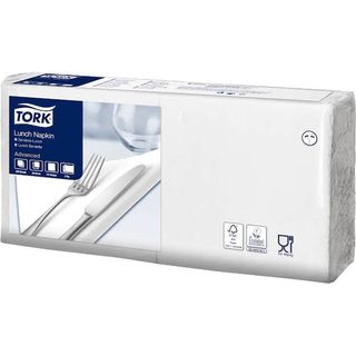 TORK EDGE EMBOSS WHITE LUNCH NAPKIN QUARTERFOLD