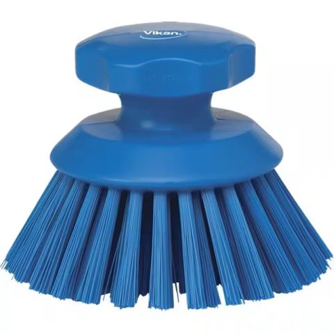 VIKAN HARD ROUND HAND SCRUB BRUSH - BLUE