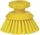 VIKAN HARD ROUND HAND SCRUB BRUSH - YELLOW