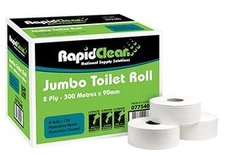 RAPIDCLEAN JUMBO TOILET ROLLS 2PLY