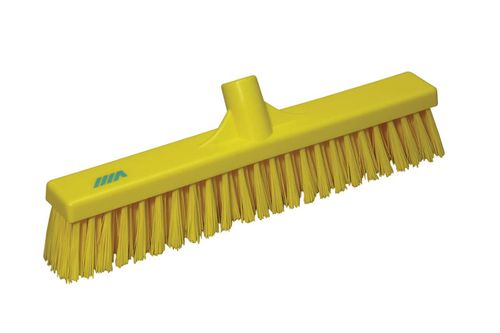 VIKAN BROOM, 410MM, SOFT/HARD, YELLOW