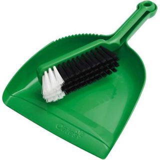 OATES DUST PAN AND BANNISTER SET GREEN