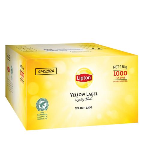 LIPTON ENVELOPE TEACUP YELLOW LABLE TEA BAGS 1000S