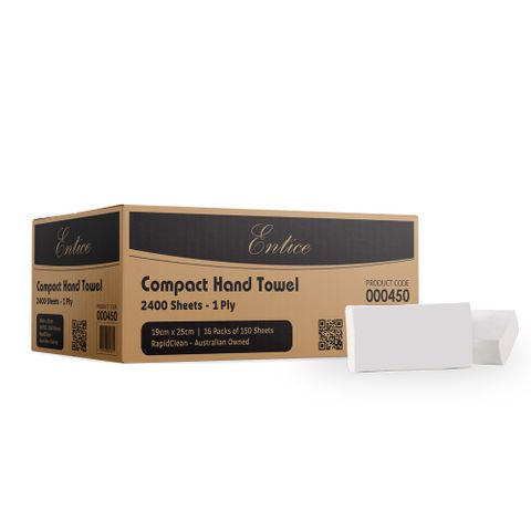 RAPIDCLEAN ENTICE COMPACT HAND TOWEL (120S X 20PACKS)