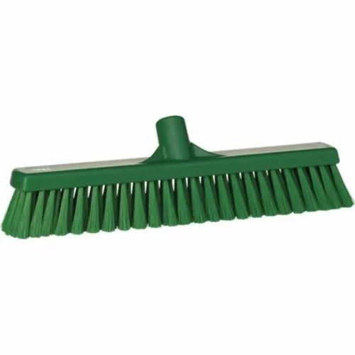 VIKAN BROOM 410MM SOFT/HARD GREEN