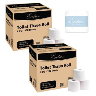 RAPIDCLEAN ENTICE 2 PLY 400 SHEET 48 TOILET ROLLS