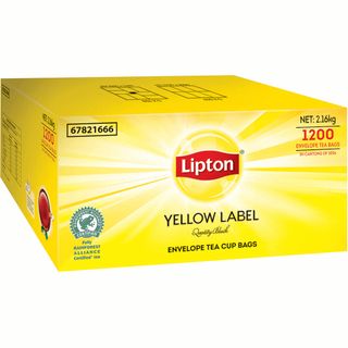 LIPTON ENVELOPE TEACUP YELLOW LABLE TEA BAGS 1200S