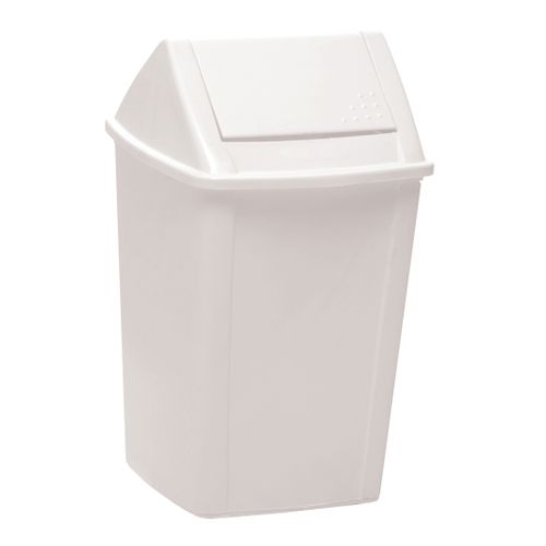 SABCO SWING TOP TIDY BIN WHITE 30L