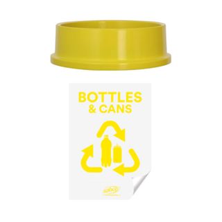 SABCO ENVIROPLASTIC RECYCLING STATION YELLOW LID & STICKER