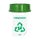 SABCO ENVIROPLASTIC RECYCLING STATION GREEN LID & STICKER