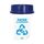 SABCO ENVIROPLASTIC RECYCLING STATION BLUE LID & STICKER