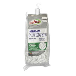 SABCO ULTIMATE PROCLEAN MOP HEAD 400G WHITE