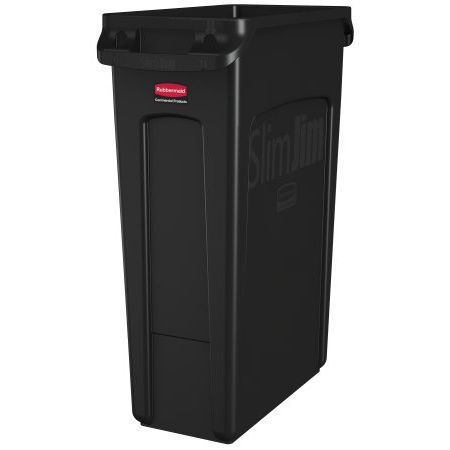 RUBBERMAID SLIM JIM BLACK BIN 87L VENTING CHANNELS