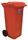 EDCO HEAVY DUTY BIN WITH WHEELS RED - 120L