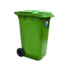 EDCO HEAVY DUTY BIN WITH WHEELS GREEN - 240L