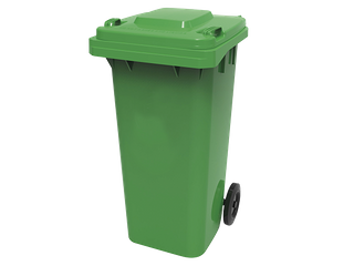 EDCO HEAVY DUTY BIN WITH WHEELS GREEN - 120L