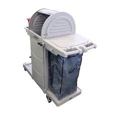 SABCO LOCKABLE JANITOR CART W/ HOOD