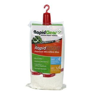 RAPIDCLEAN 350G PREMIUM MICROFIBRE ROUND MOP RED