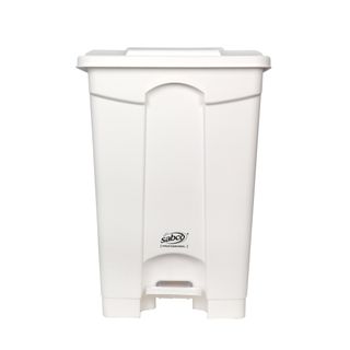 SABCO HEAVY-DUTY PEDAL BIN 45L WHITE