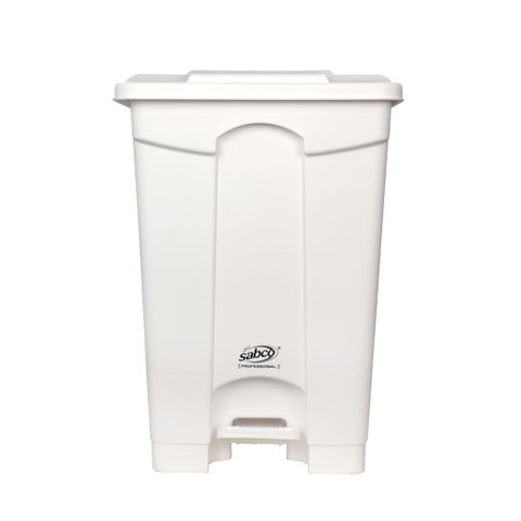SABCO HEAVY-DUTY PEDAL BIN 45L WHITE
