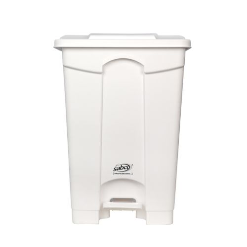 SABCO HEAVY-DUTY PEDAL BIN 45L WHITE