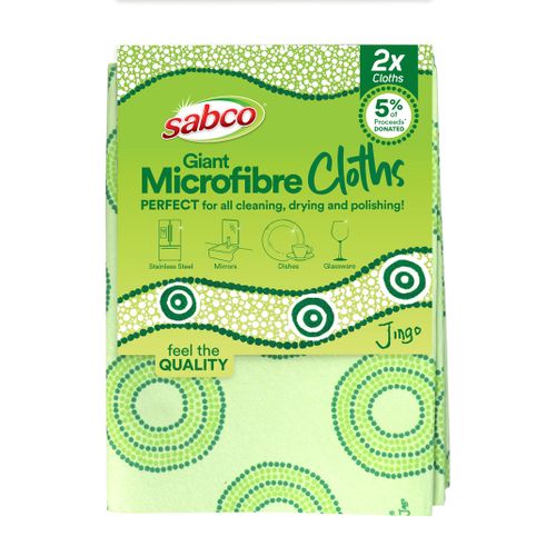 SABCO X JINGO GIANT MICROFIBRE CLOTH (2 PACK)