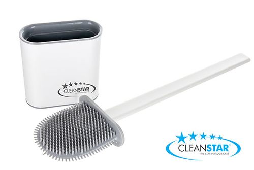 CLEANSTAR SILICONE MULTI PURPOSE TOILET BRUSH/HOLDER