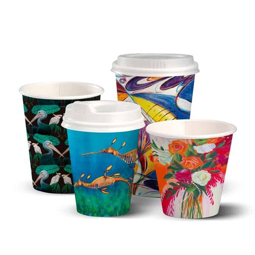 BIOPAK 390ML/12oz SINGLE WALL CUP ART SERIES BIOCUP