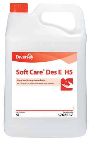 DIVERSEY SOFT CARE DES E HAND SANITISING ALCOHOL RUB 5L