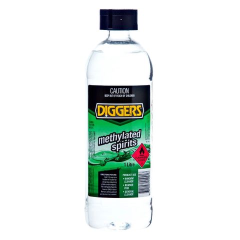 DIGGERS METHYLATED SPIRITS 1 LITRE