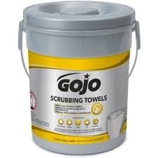 GOJO SCRUBBING TOWEL WIPES (72 PACK BUCKET)