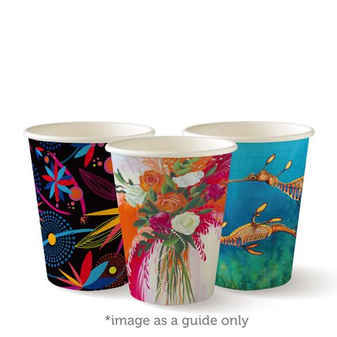 BIOPAK 280ML/8oz SINGLE WALL CUP ART SERIES BIOCUP
