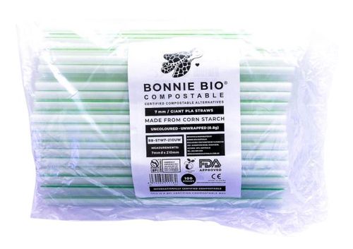 COMPOSTABLE STRAWS - (100 PER PACK)