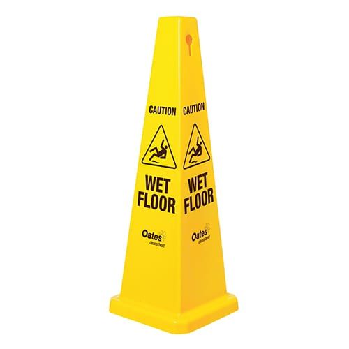 LARGE CAUTION WET FLOOR CONE, SUPPLIED WITH BONUS BLANK SIGN