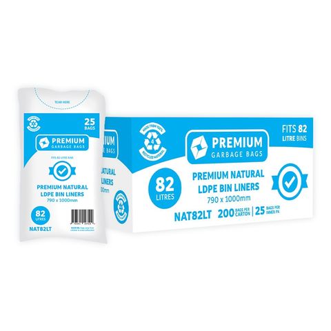 AUSTAR 82L PREMIUM CLEAR GARBAGE BIN LINER