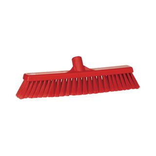 VIKAN BROOM HEAD, SOFT BRISTLE 435MM RED