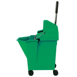 SYR DUO BUCKET W/ CASTOR WRINGER PRESS 9L GREEN