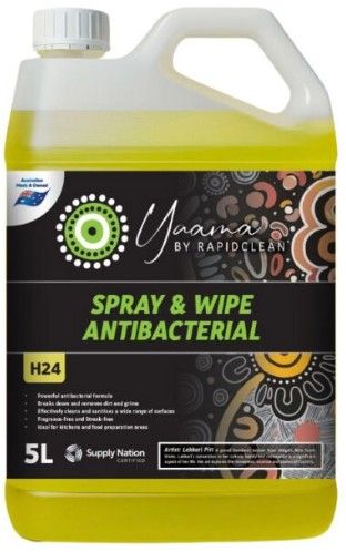 RAPIDCLEAN YAAMA SPRAY AND WIPE ANTIBACTERIAL 5L