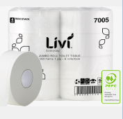 LIVI BASICS JUMBO TOILET TISSUE 1 PLY 500M